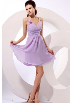 Lilac Straps Mini-length 2013 Dresses For Prom Princess in Chiffon