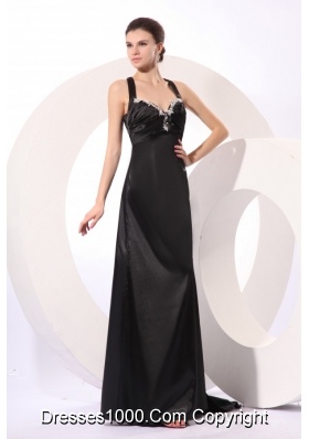 Elegant Black Criss Cross Back Evening Dress For Women