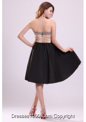 2014 Sweetheart Black Short Prom Nightclub Dress with Beads