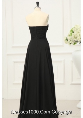 2014 Discount Chiffon Ruching Sweetheart Prom Dress in Black