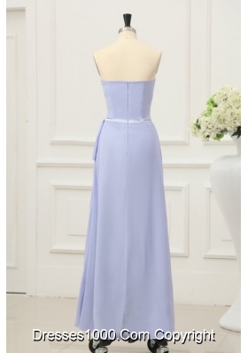 Strapless Empire Chiffon Ankle-length Prom Maxi Dress with Ruches