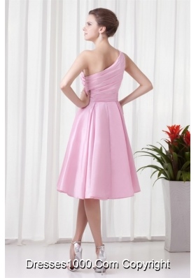 Side Zipper One Shoulder Flowers Prom Homecoming Dresses