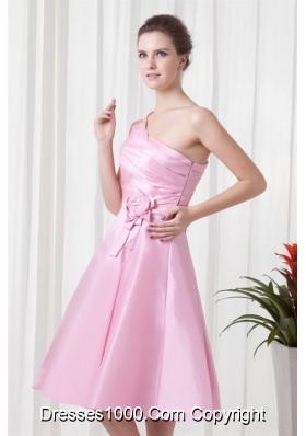 Side Zipper One Shoulder Flowers Prom Homecoming Dresses