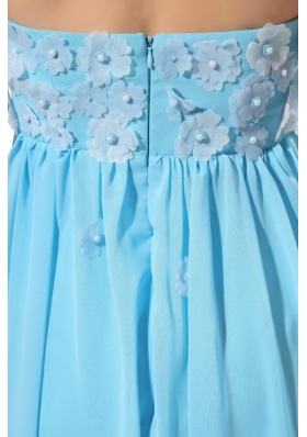 Sweetheart Applique Best Prom Bridesmaid Dress in Aqua Blue