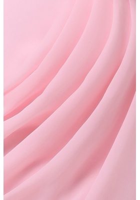 Hand Made Flowers Ruched Pink Chiffon Dress for Prom Queen