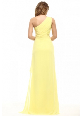 Sassy One Shoulder Appliques Asymmetrical Hem Prom Gown