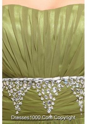 Olive Green Sweetheart Appliques Tulle Long JS Prom Dresses