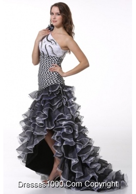 Ruffled Layers One Shoulder High-low Dresses for Prom Court