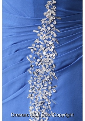 Paillettes Straps Sheath High Slit Brush Train Prom Gown Dresses