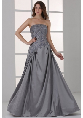 Half Sleeves Bateau A-line Beaded Appliques Prom Party Dresses