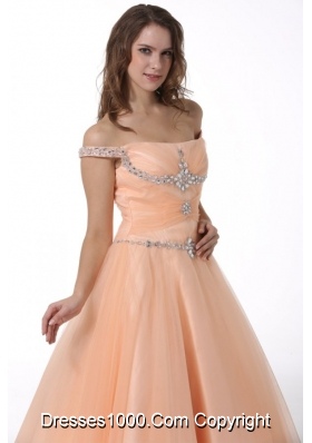 Bran New Style Princess Beaded Decorated Organza Prom Dress for Girl