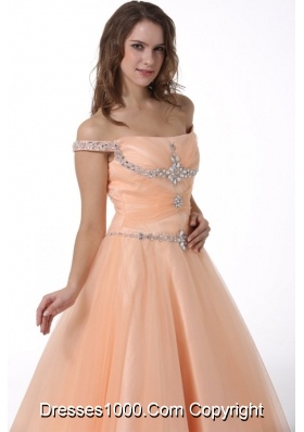 Bran New Style Princess Beaded Decorated Organza Prom Dress for Girl