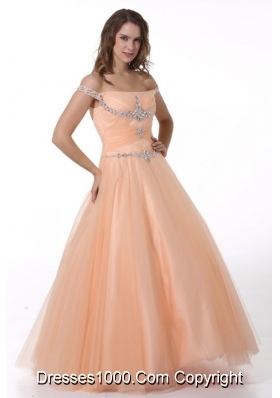 Bran New Style Princess Beaded Decorated Organza Prom Dress for Girl