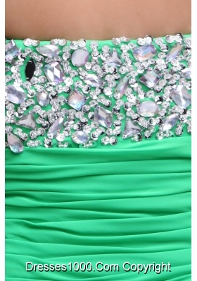 Hot Seller Beaded Sexy Mini-length Green Prom Cocktail Dress