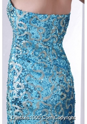 Chic Sequins Over Skirt Knee-length Strapless Sheath Prom Gown Dress