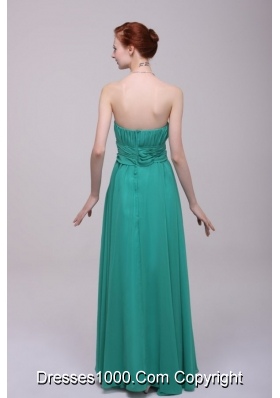 Green Chiffon Empire Beading Prom Evening Dress On Sale