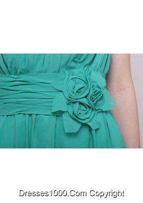 Green Chiffon Empire Beading Prom Evening Dress On Sale