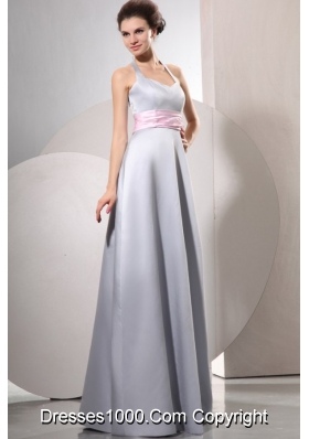 Wonderful Silver Empire Halter Top Evening Dress For Women