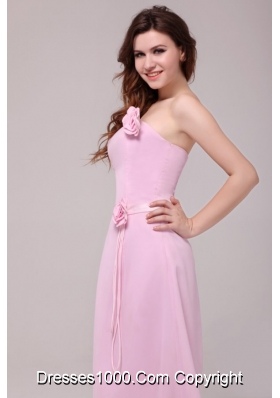 Strapless Ankle-length Prom Dress with Handle Flowers for Lady