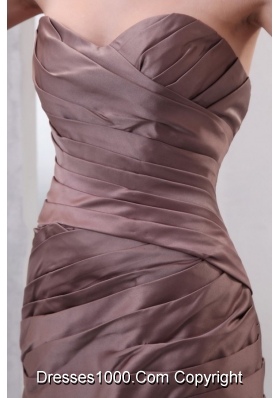 Hot Chocolate Sweetheart Ruche Prom Dress with Train