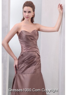 Hot Chocolate Sweetheart Ruche Prom Dress with Train