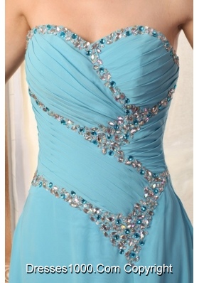 Fashionable Sweetheart Prom Dress with Beading Decoration and Slit