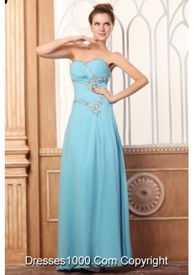 Fashionable Sweetheart Prom Dress with Beading Decoration and Slit