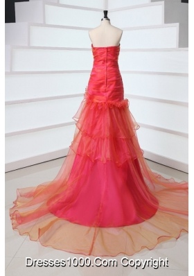 Atmospherical Colorful Sweetheart Prom Celebrity Dress with Layers