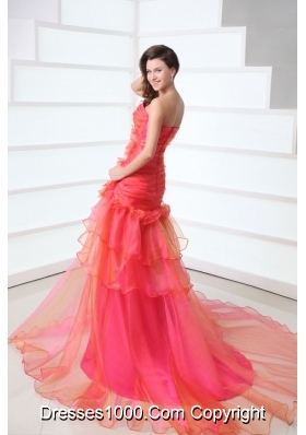 Atmospherical Colorful Sweetheart Prom Celebrity Dress with Layers