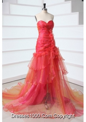 Atmospherical Colorful Sweetheart Prom Celebrity Dress with Layers