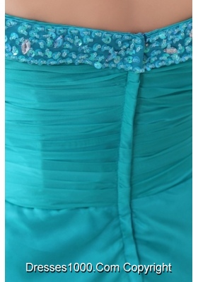 Aqua Blue Sweetheart Short Party Dress with Beading Bust