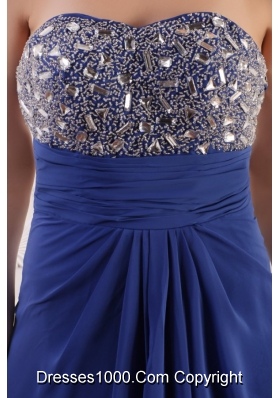 Strapless Empire Floor Length Beading Bodice Prom Dress