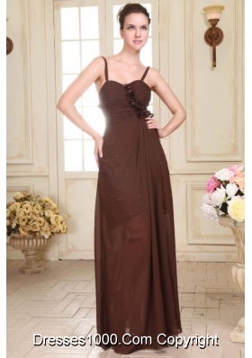 Sweet Hand Made Flowers Chiffon Prom Dress with Detachable Straps