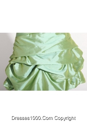 Apple Green Sweetheart Short Prom Dress with Ruches and Pick Ups