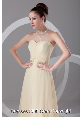 Elegant Empire Chiffon Prom Dress with Sweetheartand Ruching