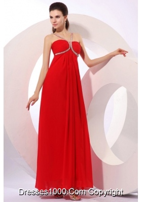 Pretty Red Empire Chiffon Prom Dress For Graduation Party