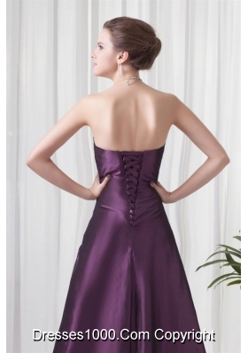 Elegant Empire Sweetheart Purple Appliques Formal Prom Dress