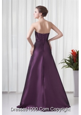 Elegant Empire Sweetheart Purple Appliques Formal Prom Dress