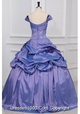 Pretty Lavender Off The Shoulder Quinceanera Dress For Girls