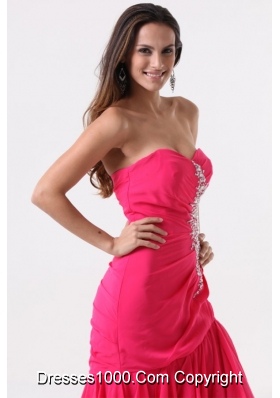 Discount Sweetheart High-low Prom Dress with Beading and Ruffles