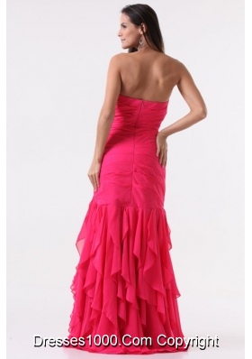 Discount Sweetheart High-low Prom Dress with Beading and Ruffles