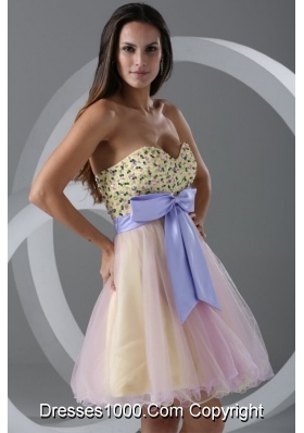 Lovely Princess Sweetheart Appliques Knee-length Prom Cocktail Dress