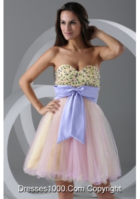 Lovely Princess Sweetheart Appliques Knee-length Prom Cocktail Dress