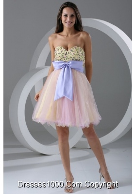Lovely Princess Sweetheart Appliques Knee-length Prom Cocktail Dress