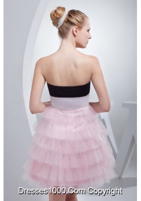 Sweetheart Mini-length Ruffled Beading Prom Dress with Side Zipper