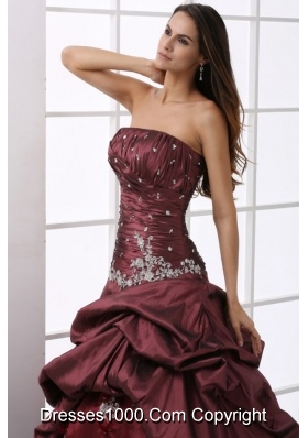 Chic Pick Ups Ruching Beading and Appliques Quinceanera Dresses