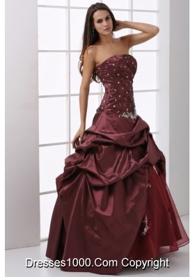 Chic Pick Ups Ruching Beading and Appliques Quinceanera Dresses