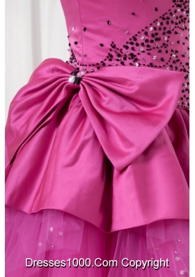 Princess Sequins and Ruffles Tulle and Taffeta Quinceanera Dress