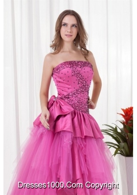 Princess Sequins and Ruffles Tulle and Taffeta Quinceanera Dress