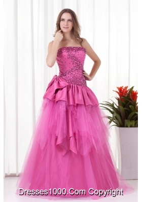 Princess Sequins and Ruffles Tulle and Taffeta Quinceanera Dress